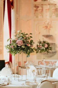 Svadobná, kvetinová výzdoba v zámockom hoteli Galícia Nueva****